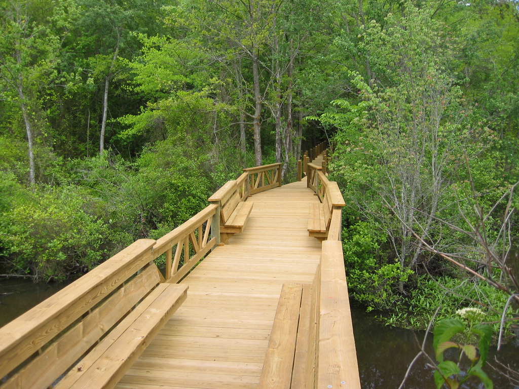 Pier for fishing and cros